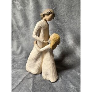 Vintage Willow Tree Mother And Daughter Figurine Medium Beige Resin Demdaco 2000